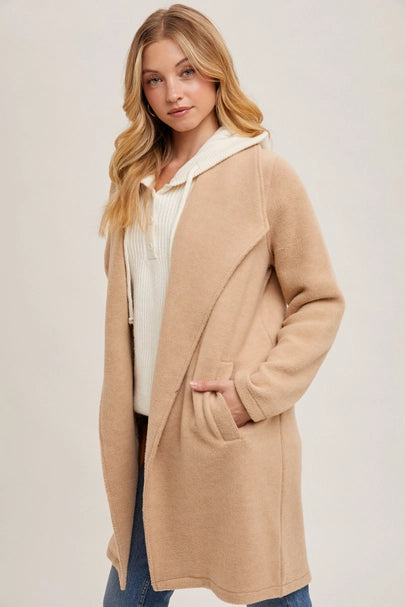 Open Front Knit Coat Jacket