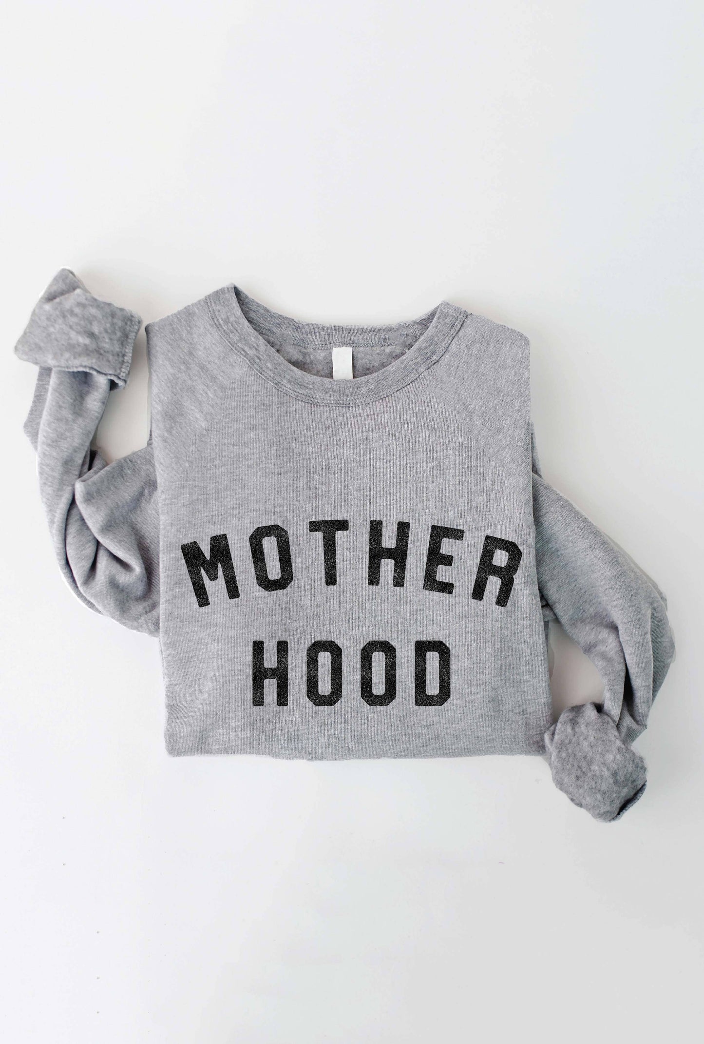 MOTHER HOOD Graphic Sweatshirt: ATHLETIC HEATHER / L