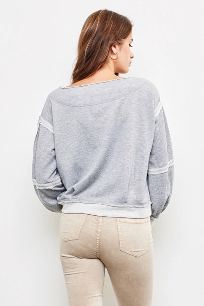 Open Shoulder Knit Top
