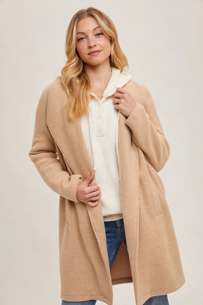 Open Front Knit Coat Jacket
