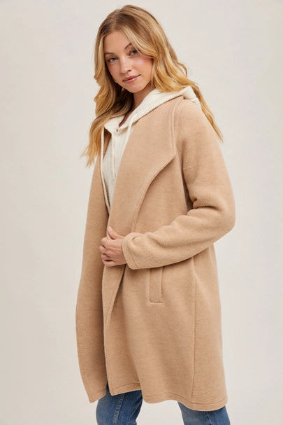 Open Front Knit Coat Jacket