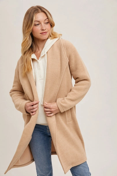 Open Front Knit Coat Jacket