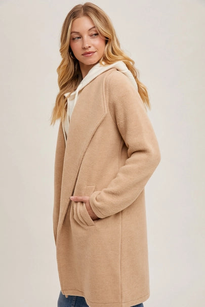 Open Front Knit Coat Jacket