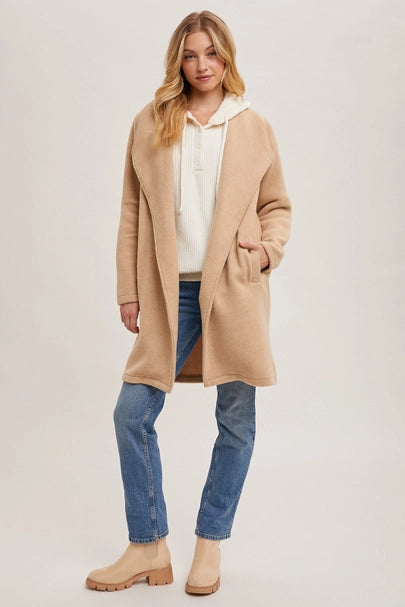 Open Front Knit Coat Jacket