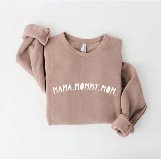 MAMA MOMMY MOM Sweatshirt: TAN / L
